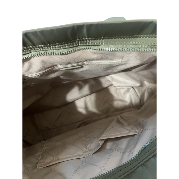 Steve Madden‎ Olive Green Quilted Tote Bag Zip Pocket New with Tags - Picture 11 of 12